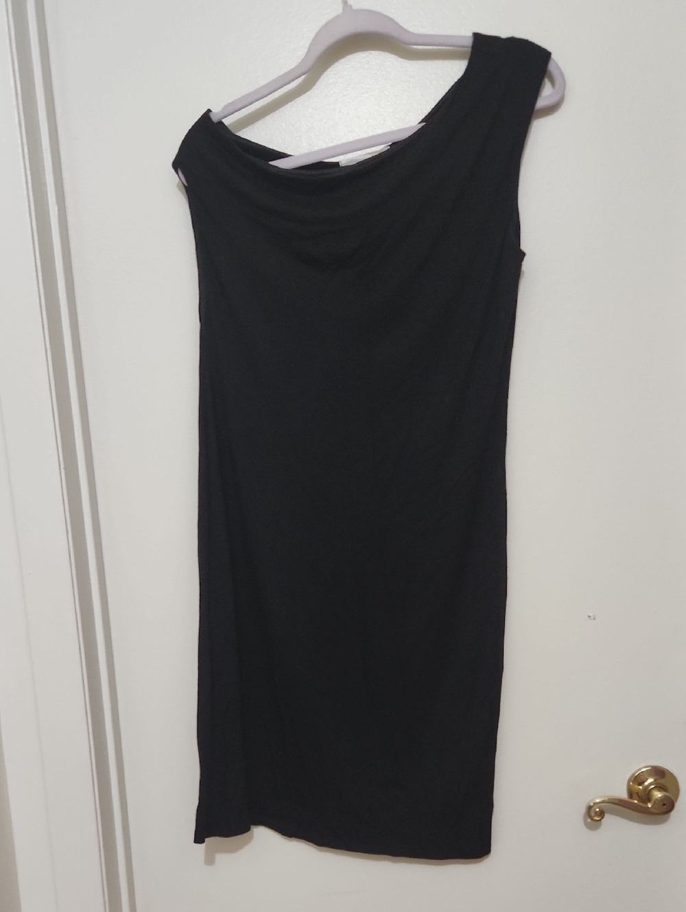 SIX FIFTY One Shoulder Black Rayon Midi Dress Medium